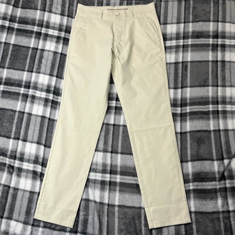 Marcus Pierce Birch‎ Pants Mens 30x32 Beige Travel Slim Fit Chino Flex 5 Pocket
